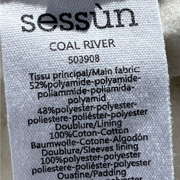 Over Sized Sessun Coal River Padded nylon Bomber Puffer Ski Jacket Sz M - Picture 7 of 16